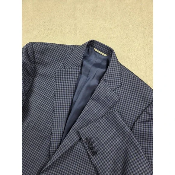 Canali Wool Plaid Blazer Mens 42L Sport Coat 2 Button Italy - Picture 13 of 13